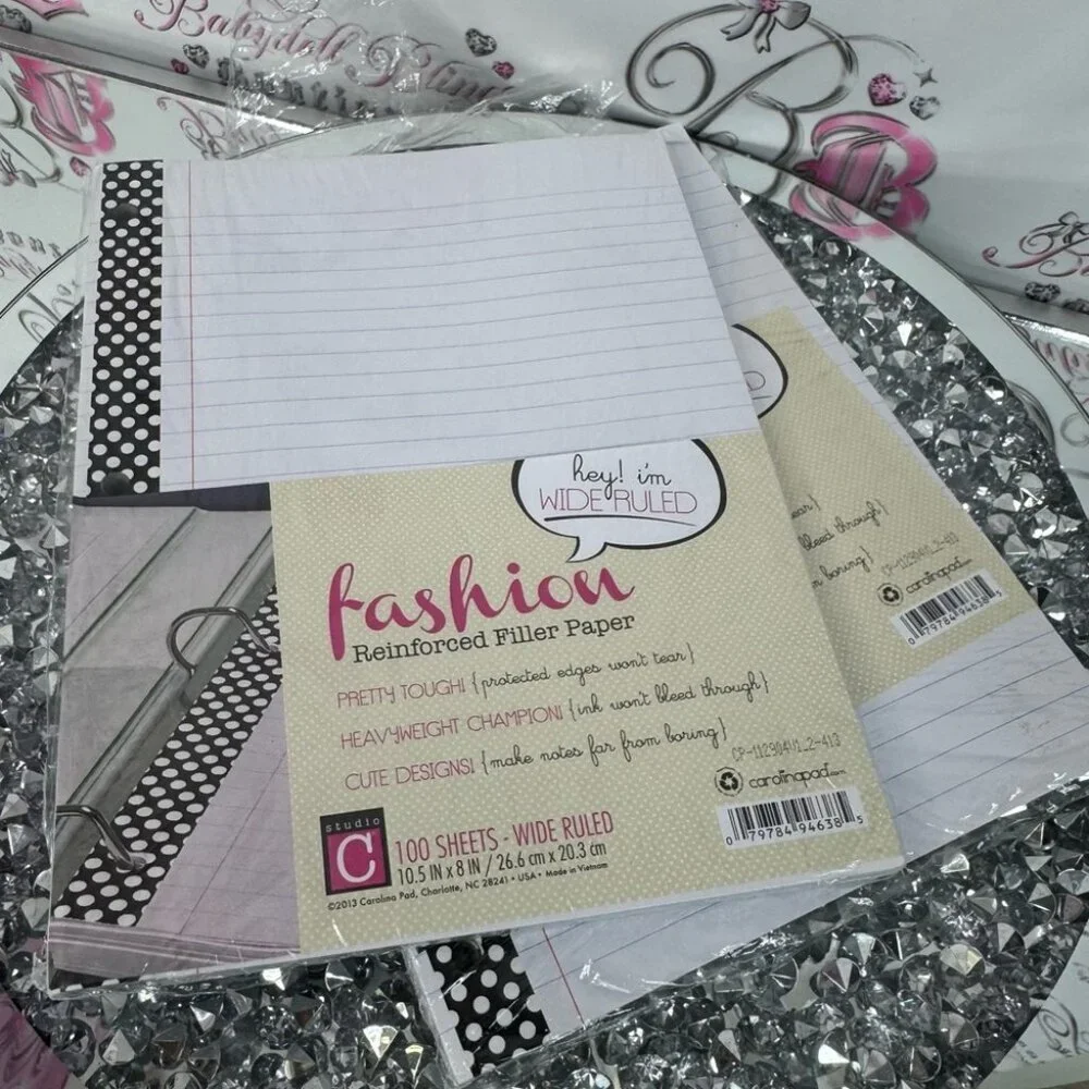 Paper loose leaf reinforced sides Stationery Fashion Reinforced Filler Paper